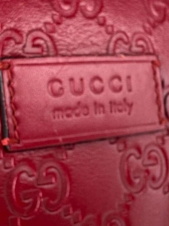 Auth GUCCI Guccisima Backpack Red Leather/Silvertone - z6640 main image 12